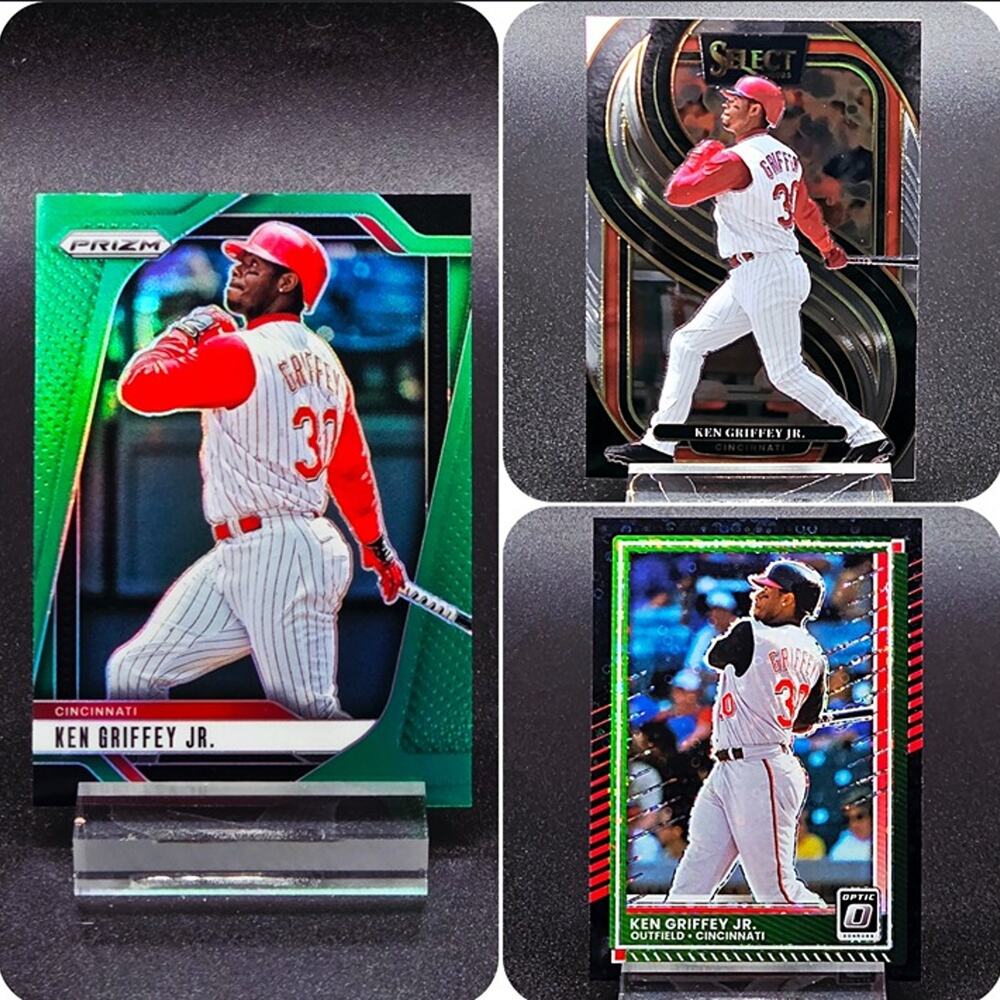 Ken Griffey Jr Prizm Green Black Pandora Cincinnati Reds Star Hall of Famer